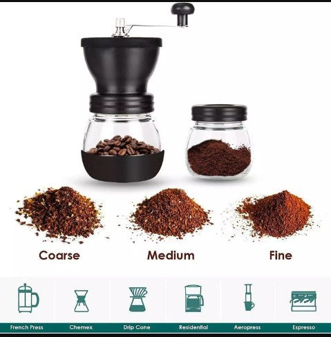 Molino manual de cafe (Doble recipiente) 🌱☕🧋🌿