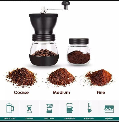 Molino manual de cafe (Doble recipiente) 🌱☕🧋🌿